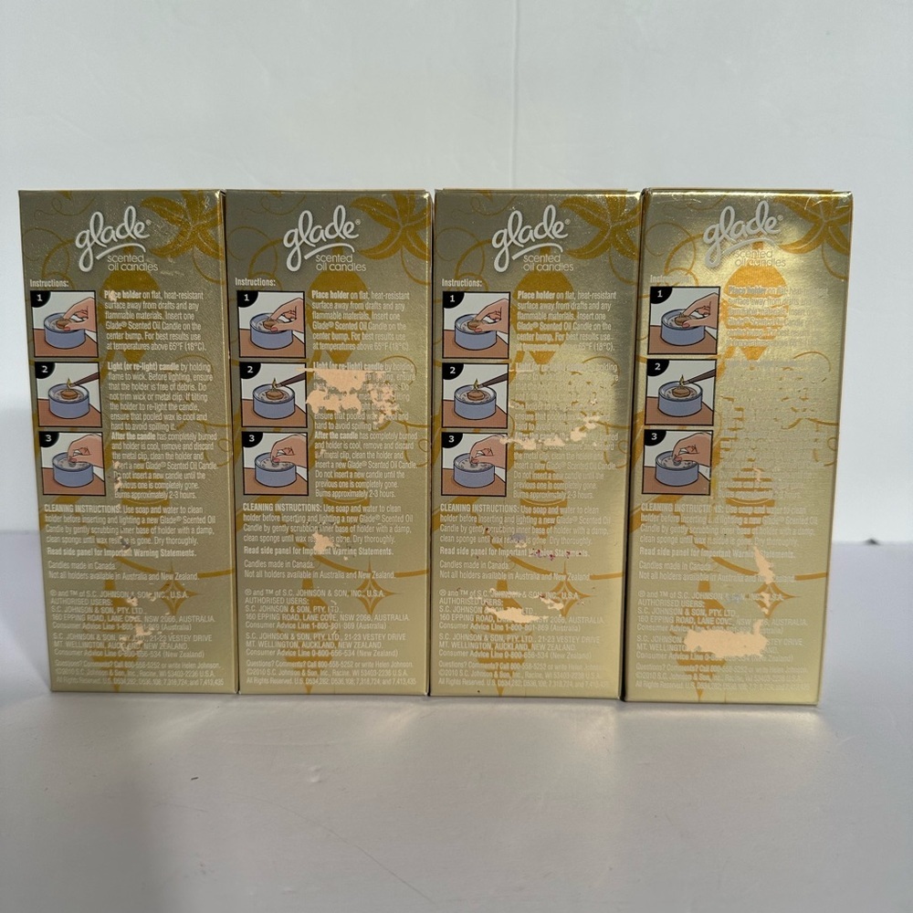 Glade French Vanilla Scented Oil Candle 4 Refills Per Pack Winter Collection New - Picture 5 of 7